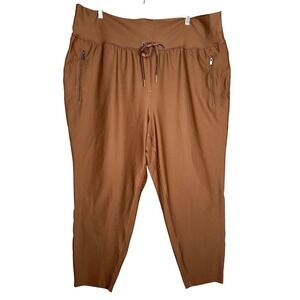 Old Navy Womens Active Pants Tapered Pants Go Dry Women's 2X‎ Brown Athleisure